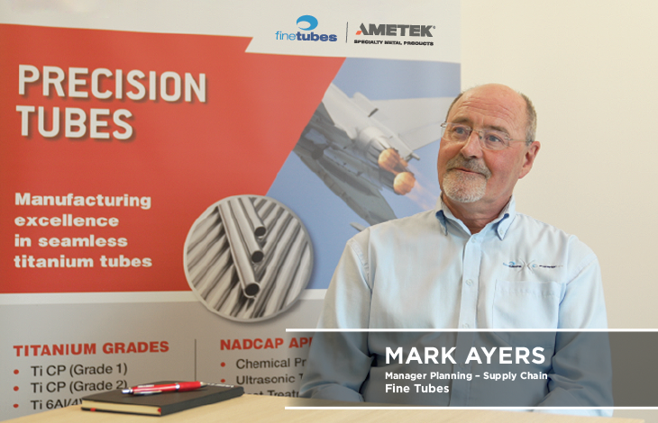 Mark Ayers talks about his career in precision tube manufacturing facility at Fine Tubes, Plymouth